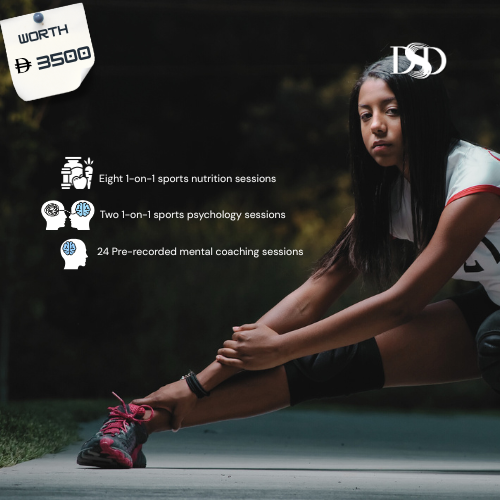 DXB Sports District Performance Pack – sports nutrition and mental coaching program for young athletes in Dubai